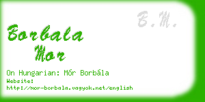 borbala mor business card