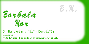 borbala mor business card